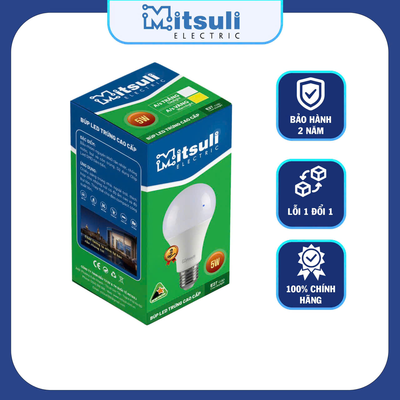 Đèn Led Trứng 5w (búp Led Trứng)